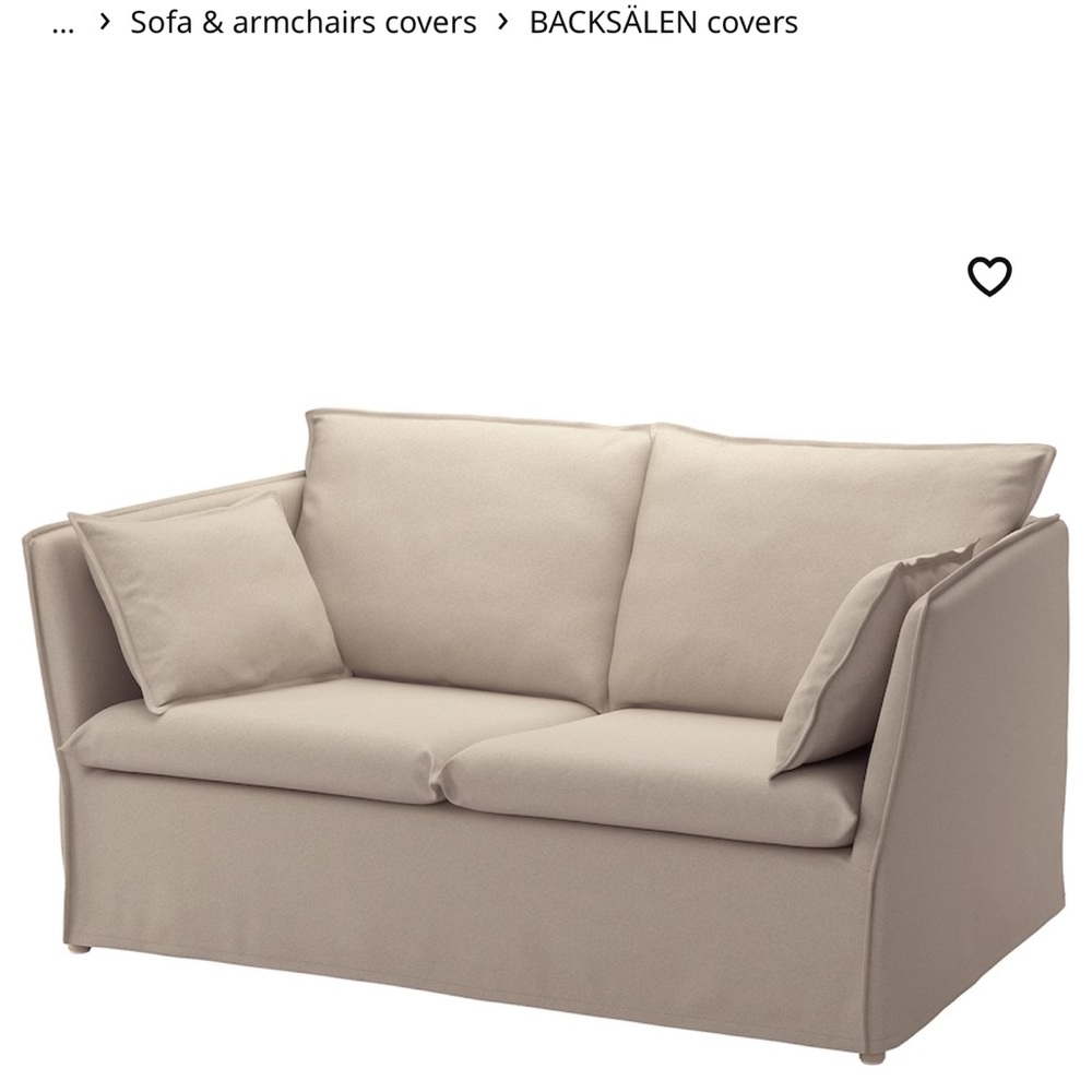 IKEA BACKSÄLEN
Cover for loveseat, Katorp natural